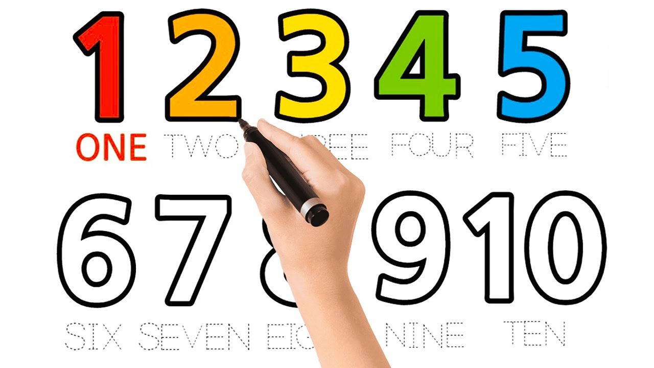 123456789 Read & Color for Beginners - How to Read & Write Numbers 1 to 10 Easy Way For Kids