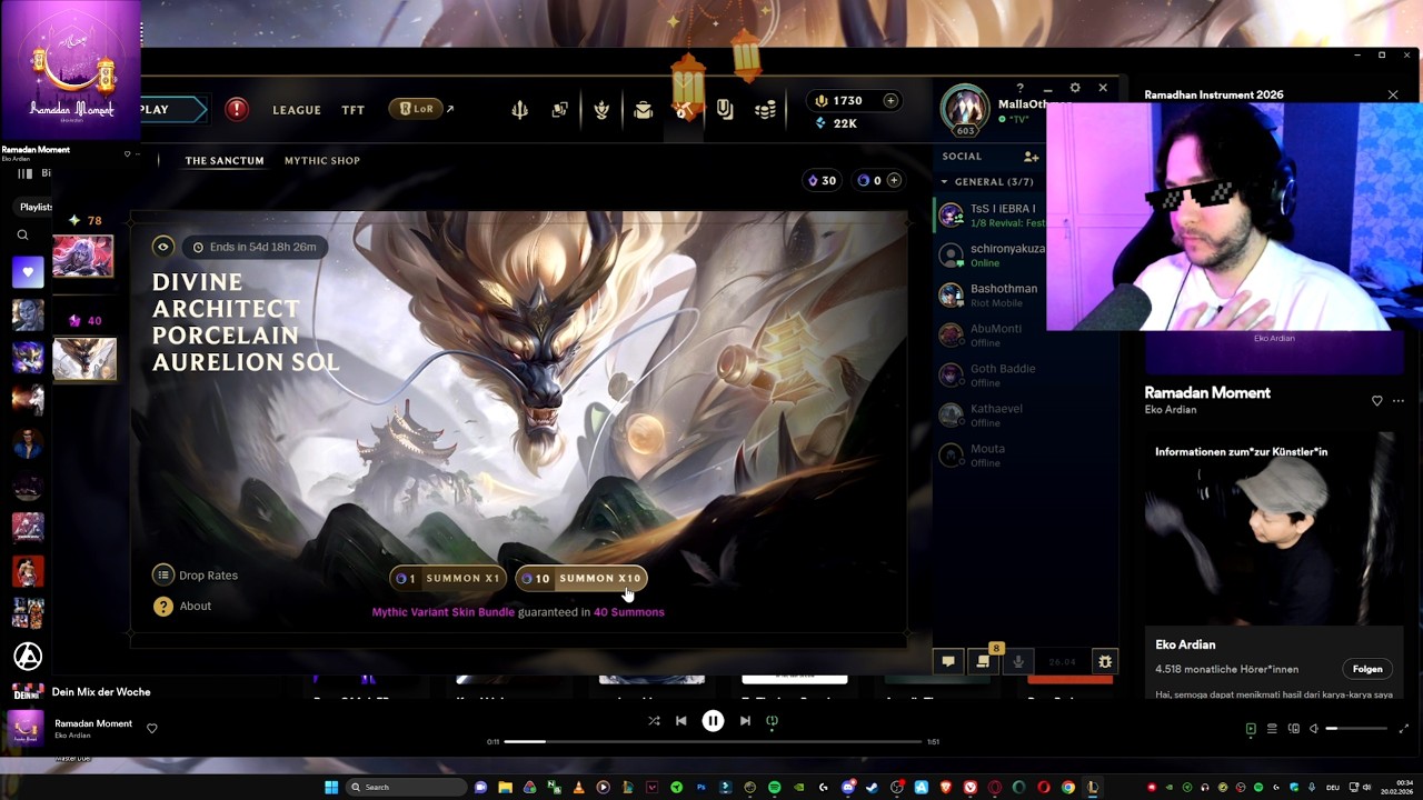 ⭐ Divine Architect Porcelain Aurelion Sol 😃 Rolls Diff 😭 THANK YOU RIOT!