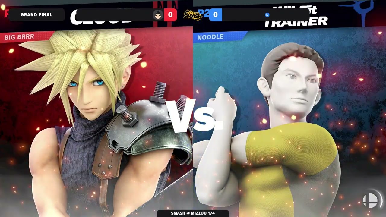 NOODLE (Wii Fit Trainer) Vs Shyado (Cloud) | Smash @ Mizzou 174 | Losers Finals