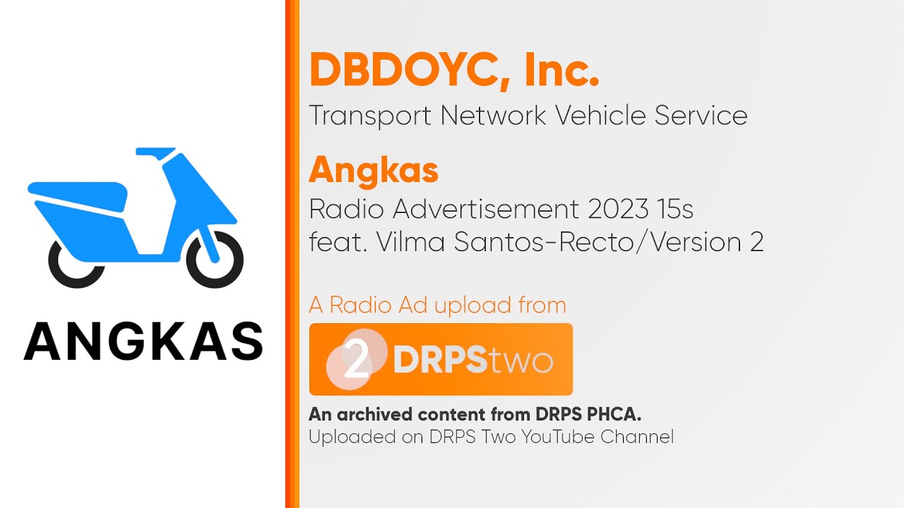 Angkas Radio Ad 2023 15s with Vilma Santos-Recto (Version 2)