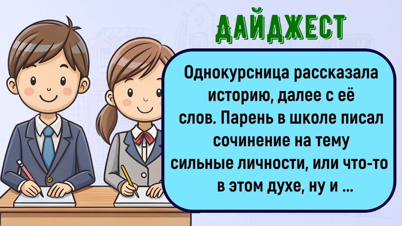 🏠Как Парень В Школе Писал Сочинение! Сборник Лучших Смешных Историй Из Жизни! Юмор! Дайджест!