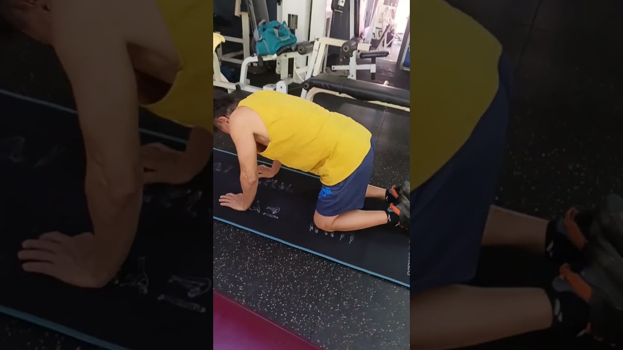 old man doing exercise for lower back