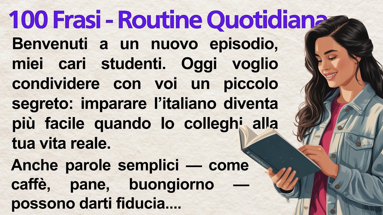 100 Daily Routine Italian Sentences | Learn Italian for Beginners (A1–A2) | Italiano Tales