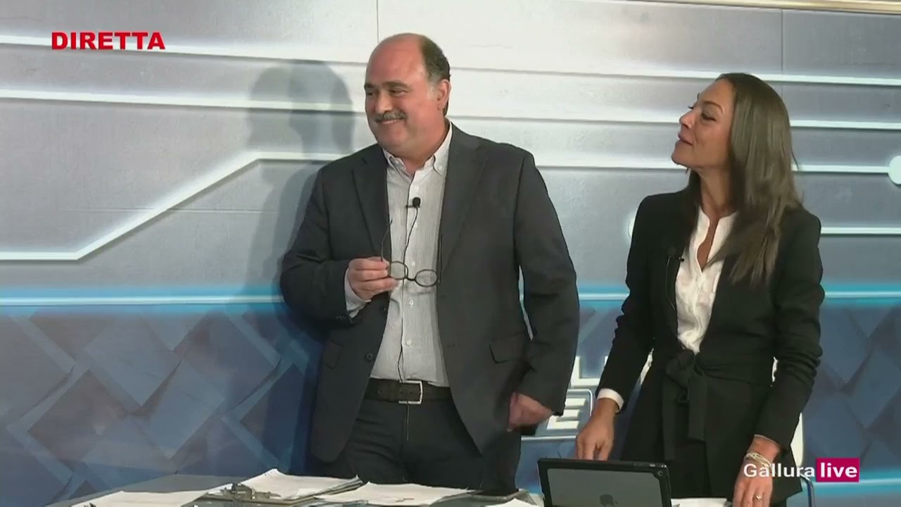 ELEZIONI OLBIA, estratto ingresso in studio del neo eletto Nizzi in diretta tv