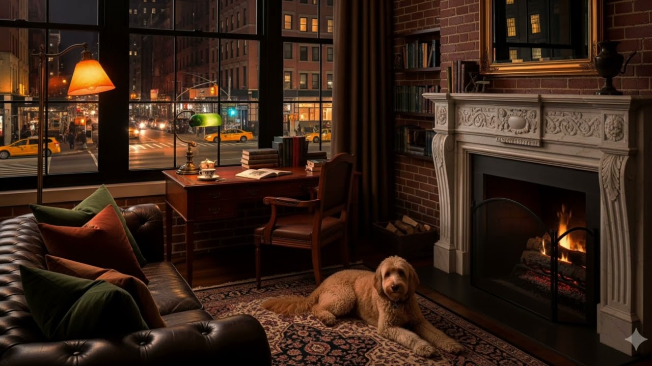 Cozy NYC Nights 🐶🌆 | Relaxing Lofi Beats & Chill Dog Vibes for Stress Relief