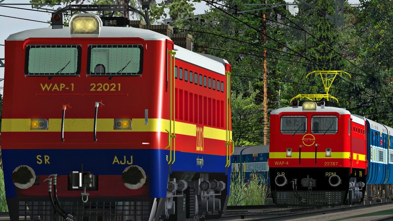 Chennai Central - Tirupati Sapthagiri Express in MSTS Open Rails Journey Part 1