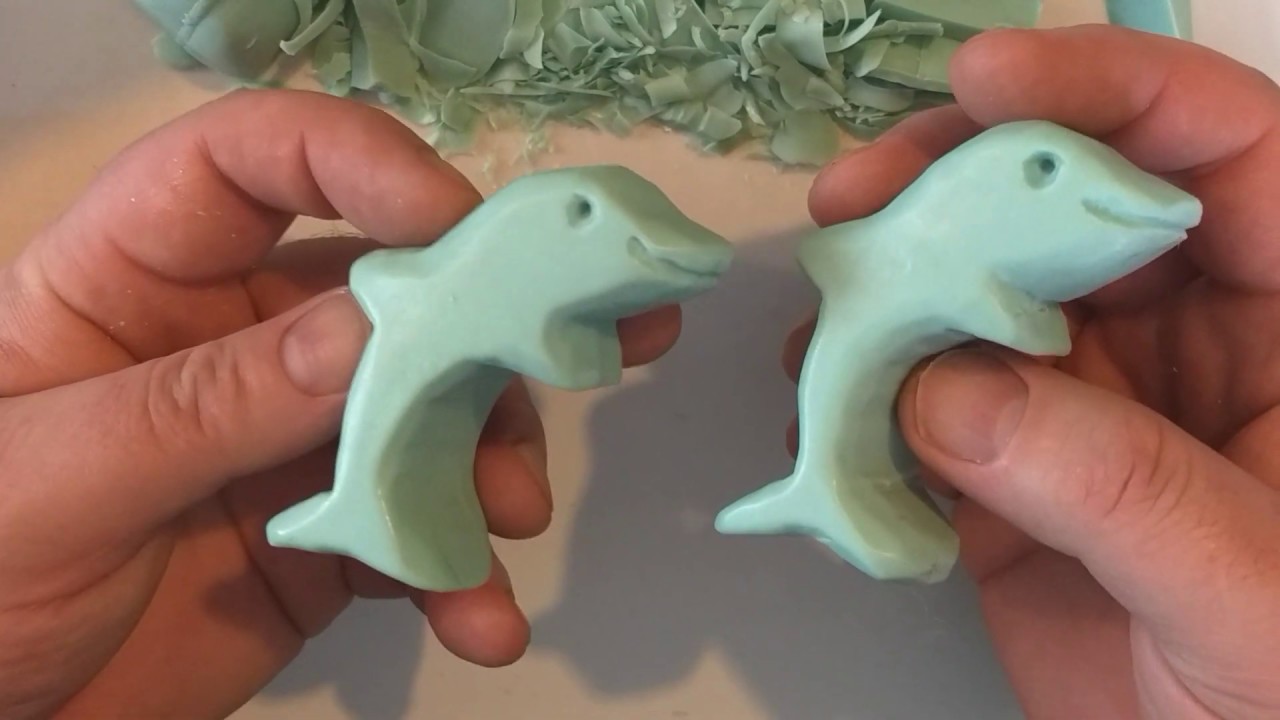Dolphin soap carving