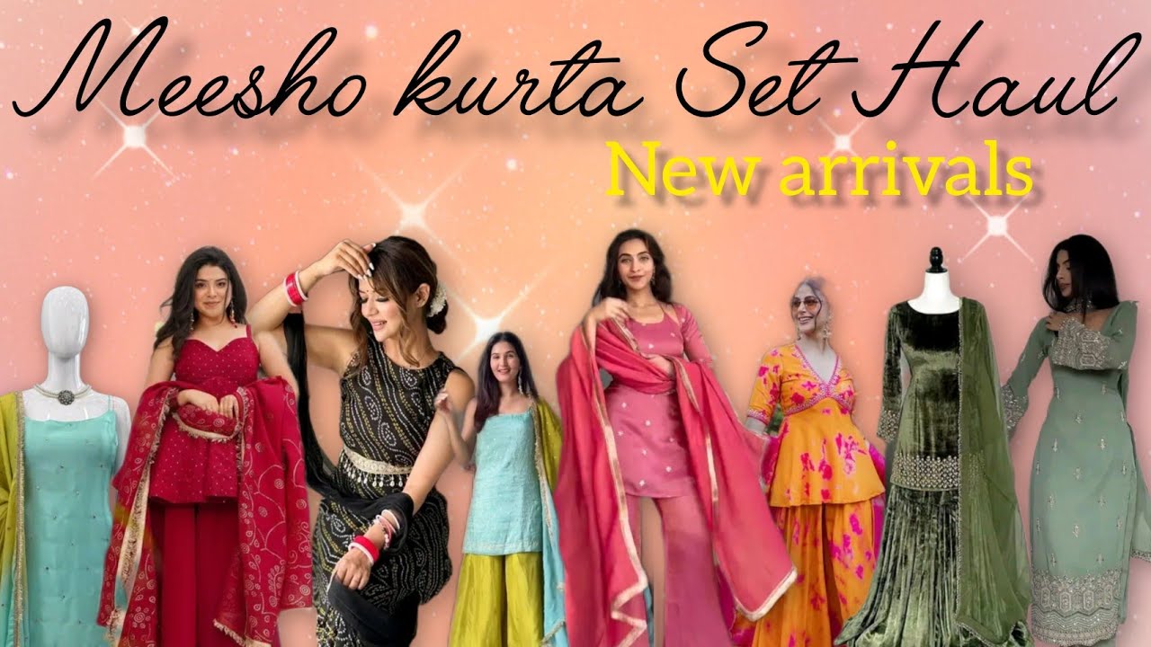 Meesho Kurta Set Haul💕Under 1000/-Meesho Sharara set haul Latest 🔥#meesho #shararalove #kurtaset 