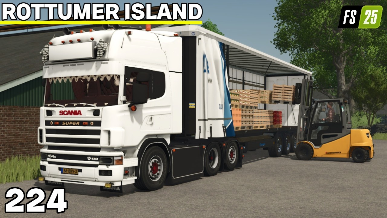 De Nieuwe Vrachtwagen Gebruiken & Veel Werk Op De Velden Doen | Rottumer Island #224 | FS25