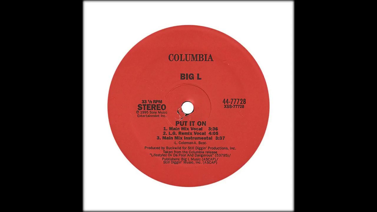 Big L - Put It On [Instrumental]
