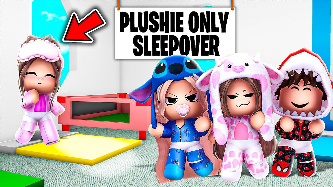 WE SNUCK Into A PLUSHIE Only SLEEPOVER... (Brookhaven)