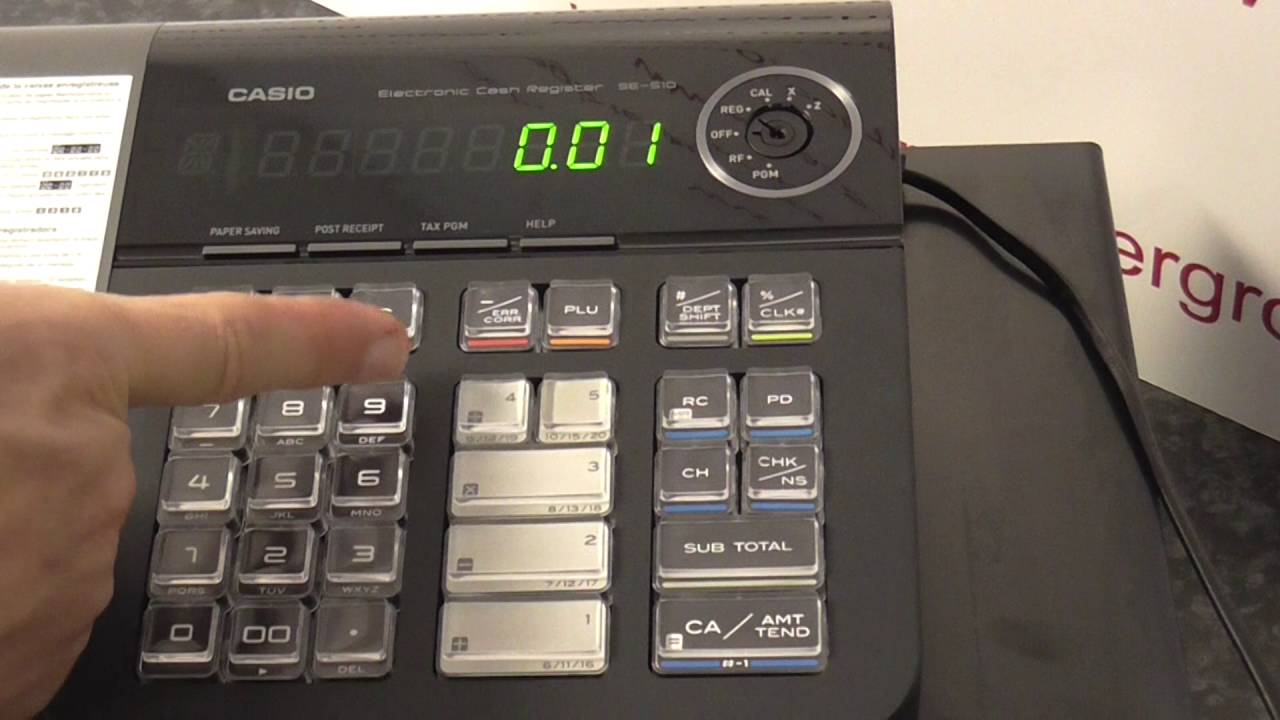 Casio SE-S10 How to do a basic cash sale