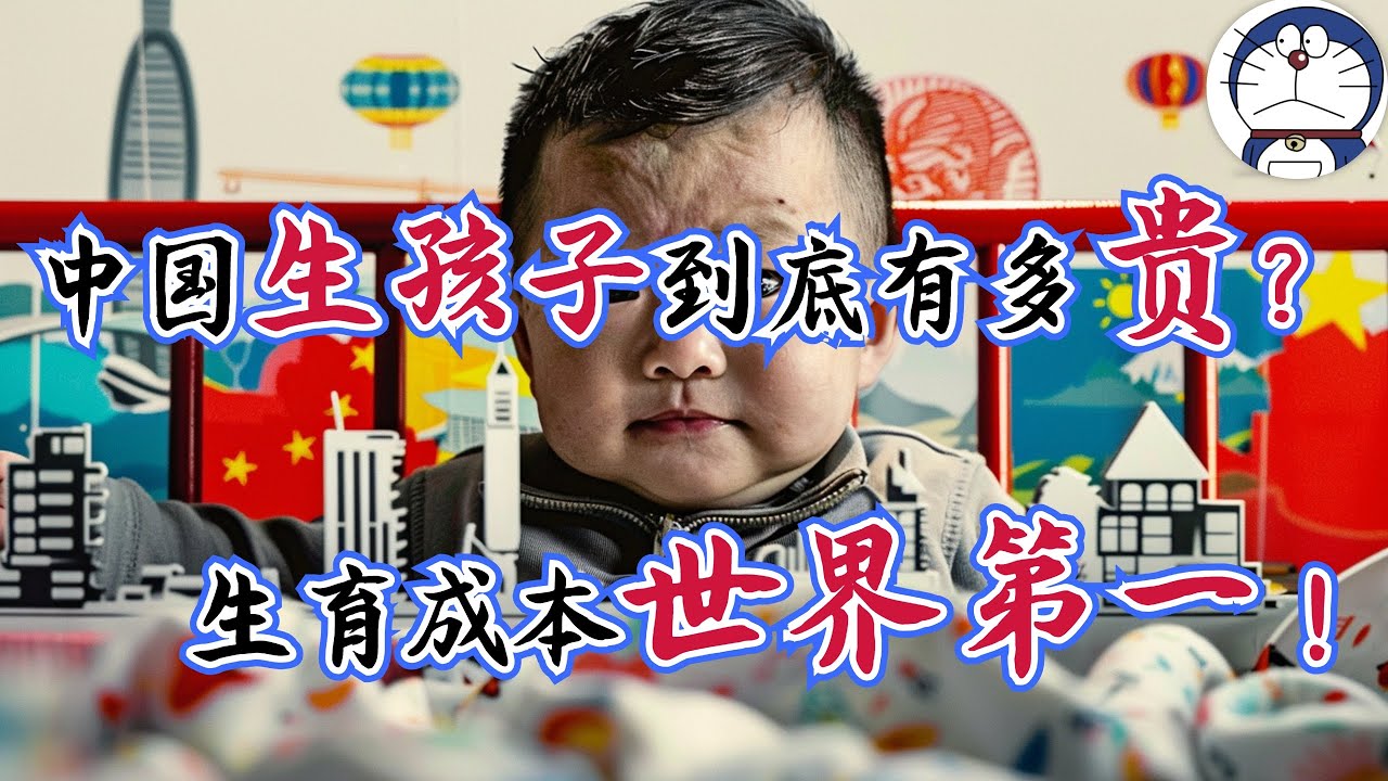 方脸说：中国生育成本世界第一！生育率倒数第二！中国人为什么不生孩子了？在中国生一个孩子到底要花多少钱？难以负担的养育成本！