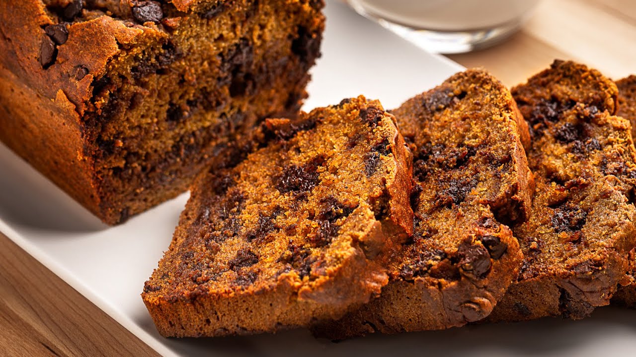 The Best Pumpkin Bread Recipe with Chocolate Chips!