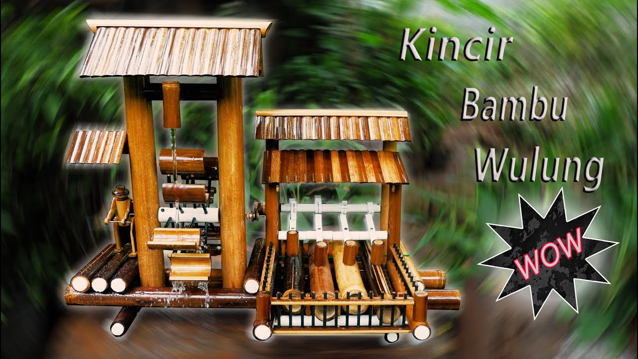 Ide Kreatif Miniatur Kincir Air Musik Bambu Unik dan Menakjubkan
