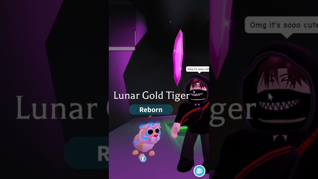 Neon Lunar Gold Tiger in Roblox Adopt Me!