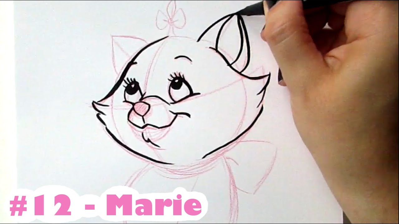 HOW TO DRAW DISNEY #12 - MARIE (The Aristocats)