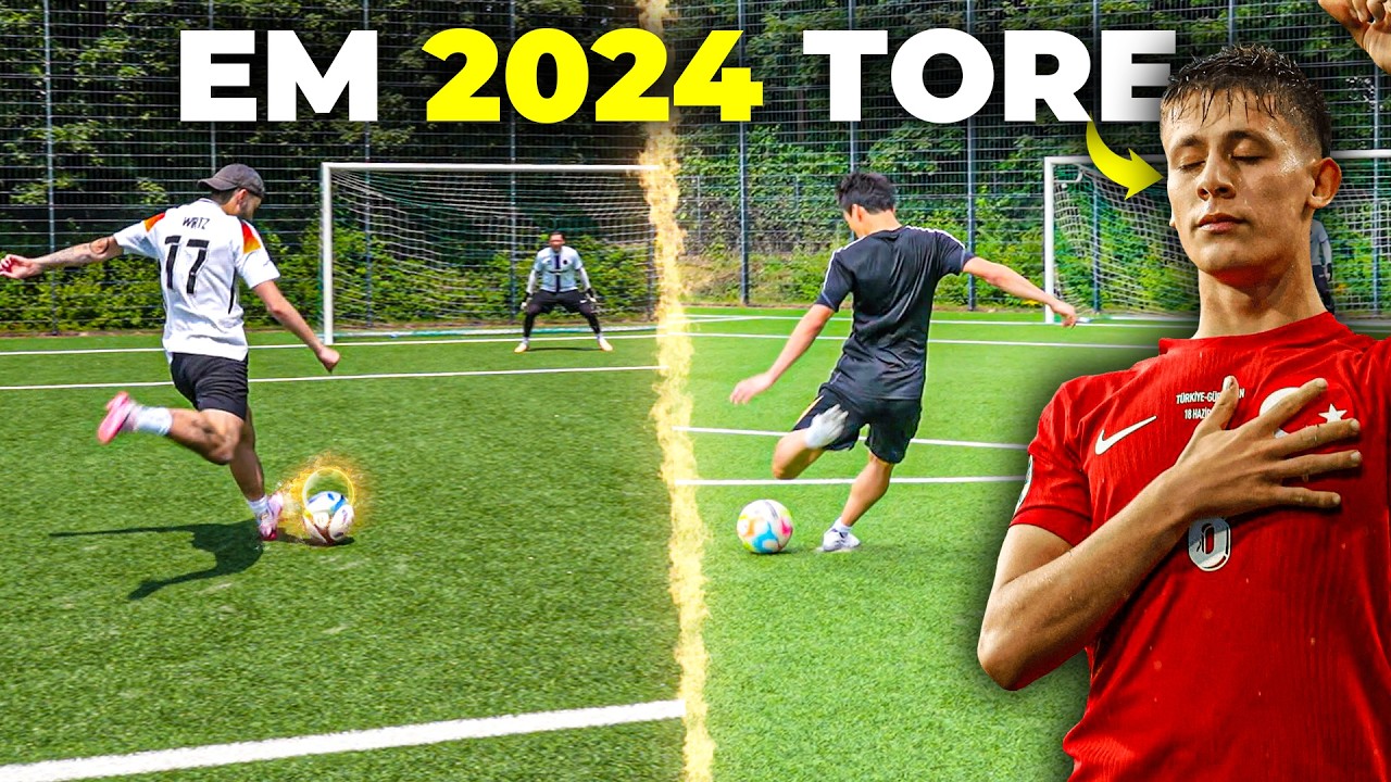 EM 2024 TORE NACHSTELLEN FU&szlig;BALL CHALLENGE
