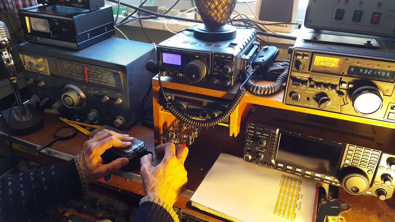 HAM radio satellite communication with Morse code and tracking antennas - demo by Lee, K1VZI