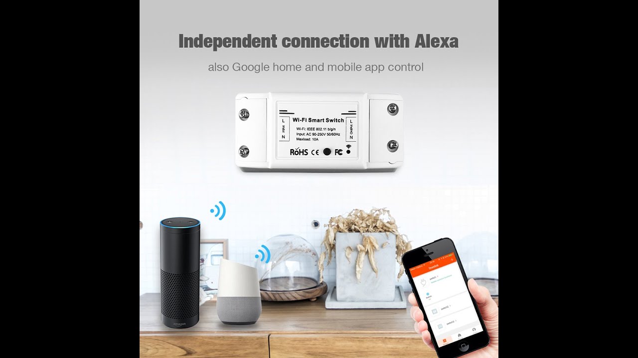 Releu SMART WiFi 10A compatibil Alexa Google Home