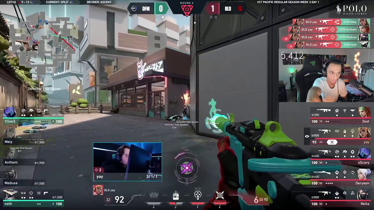 FNS reacts to BLD YAY almost getting an ACE against DFM on Split