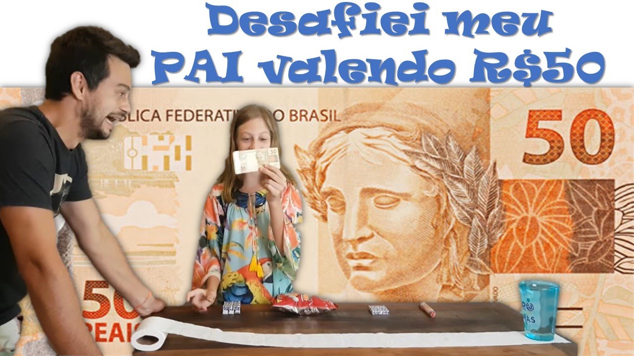Desafiei meu Pai valendo R$50 l Desafio do Papel Higiênico