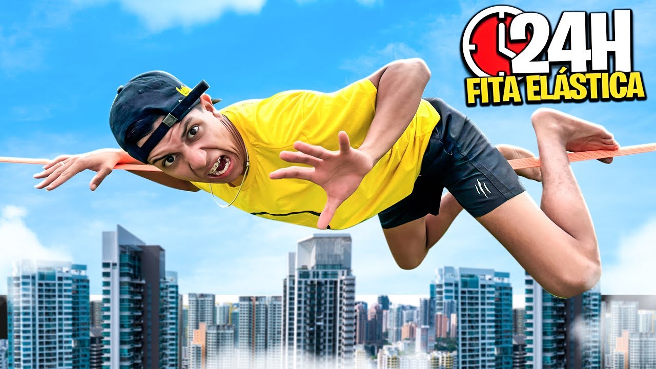 PASSEI 24 HORAS EM UMA FITA ELASTICA *eu cai ?