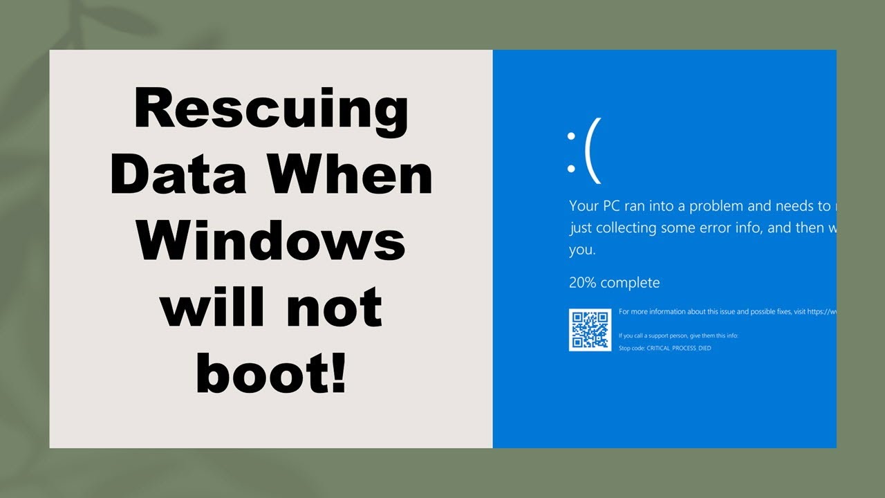 Как спасти данные, когда Windows не загружается