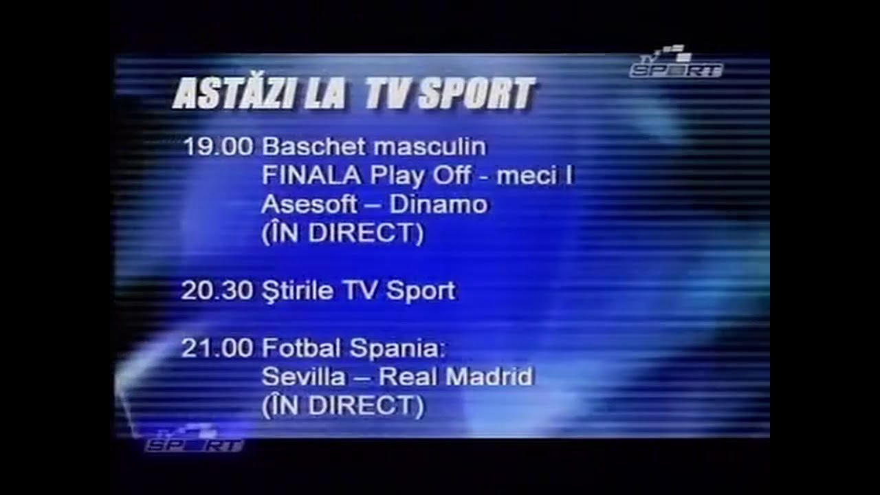 TV Sport - Reclame, promo-uri și știri - 14.05.2005