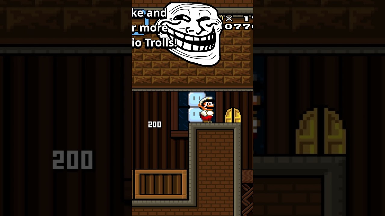 Тролли на этом уровне Марио вышли на новый уровень #mario #troll #челлендж