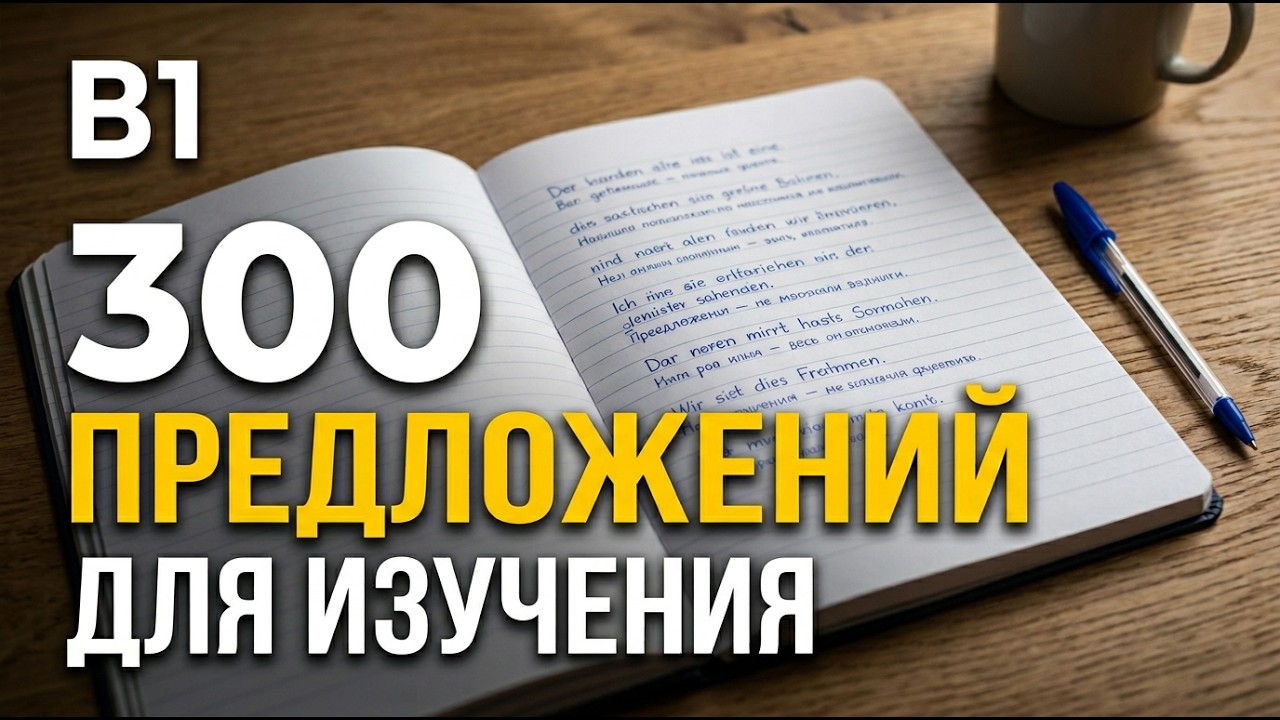 👉 Заговори на Немецком B1: 300 предложений для изучения!