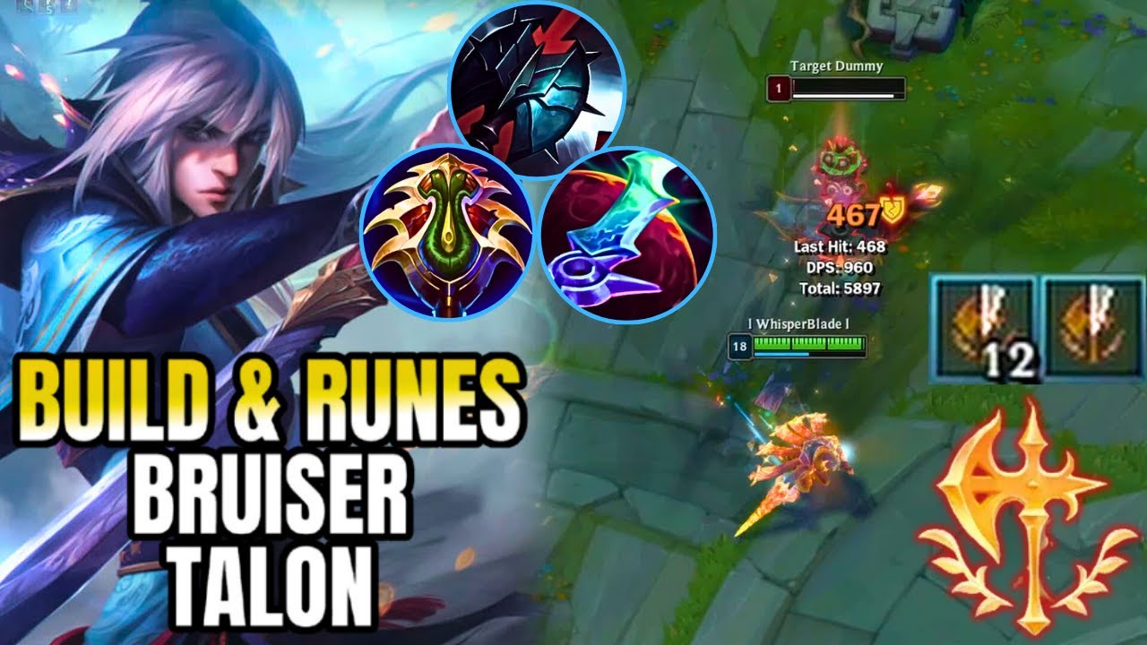 Talon mid | Build & Runes For Bruiser Talon | 1 VS 9