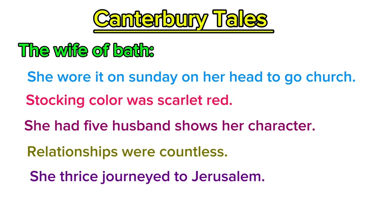The Canterbury Tales | Wife of Bath Summary & Analysis | Geoffrey Chaucer