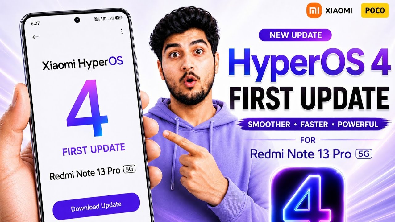 Redmi Note 13 Pro 5G First HyperOS 4 Update Is Here