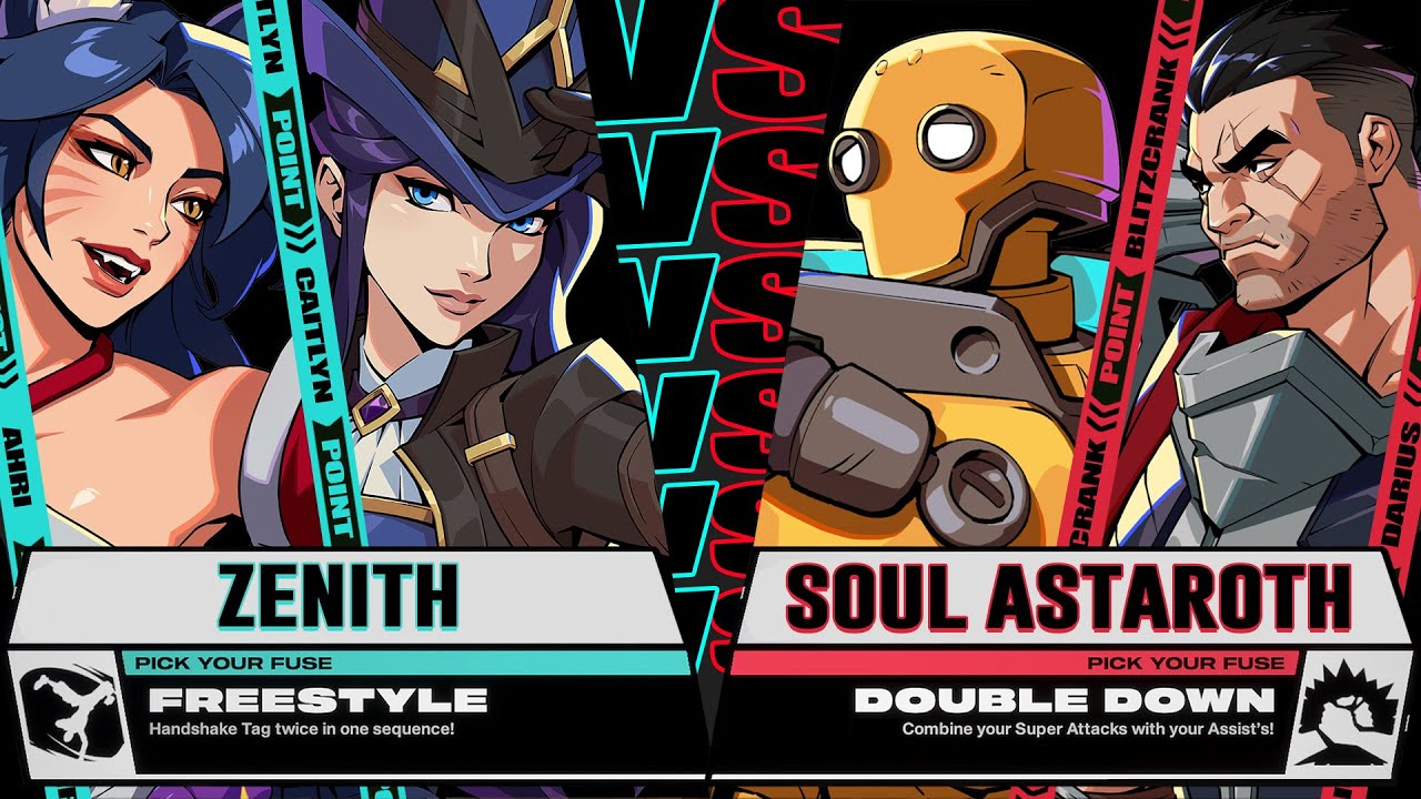 Zenith (Caitlyn / Ahri) vs SoulAstaroth (Blitzcrank / Darius) - 2XKO