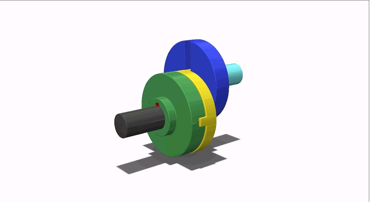 Oldham Coupling Mechanism Animation in Solidworks