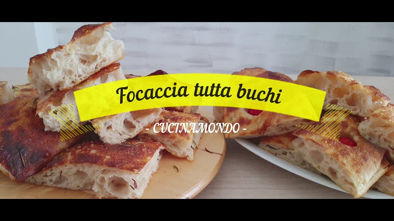 Focaccia tutta buchi  Idratazione 100%
