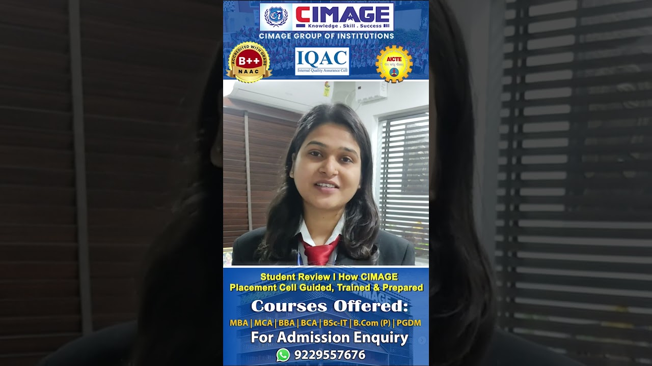 BBA Final Year Student Speaks | Interview Training & Placement Support at CIMAGE
