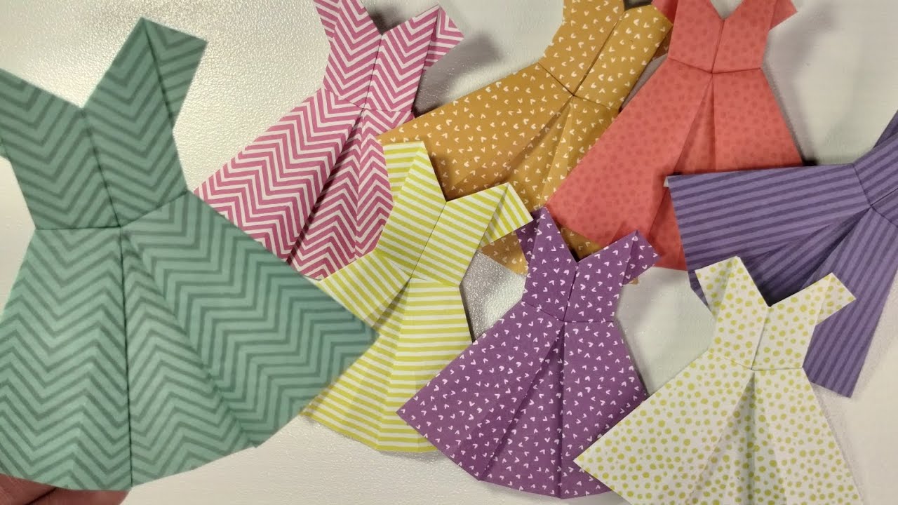 DIY robe en origami-Diy dress origami-tutoriel origami facile