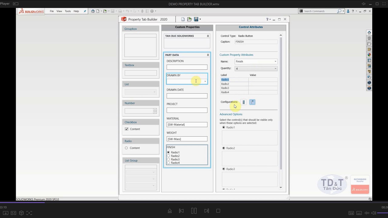 Solidworks Property Tab Builder