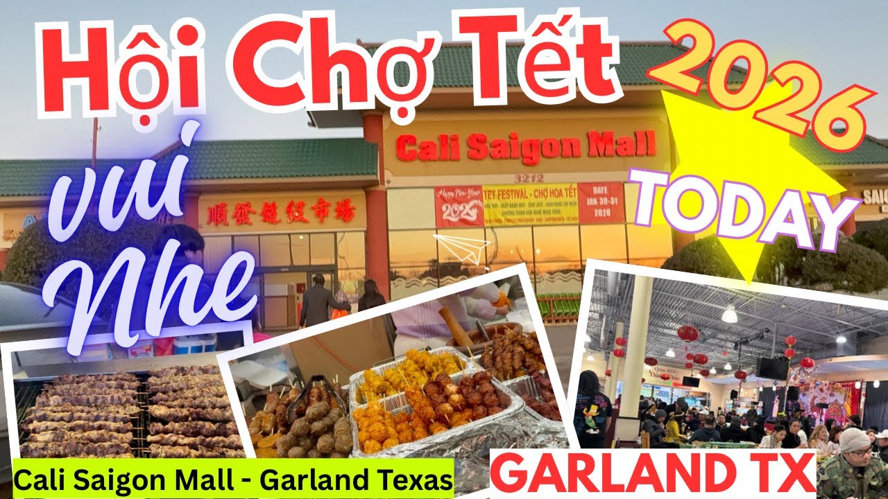 🔥Hội Chợ 2026! Xuân Bính Ngọ Người Việt ở Garland Dallas TX(Mỹ) Hôm Nay!Ăn Uống Văn Nghệ #hoichoi 