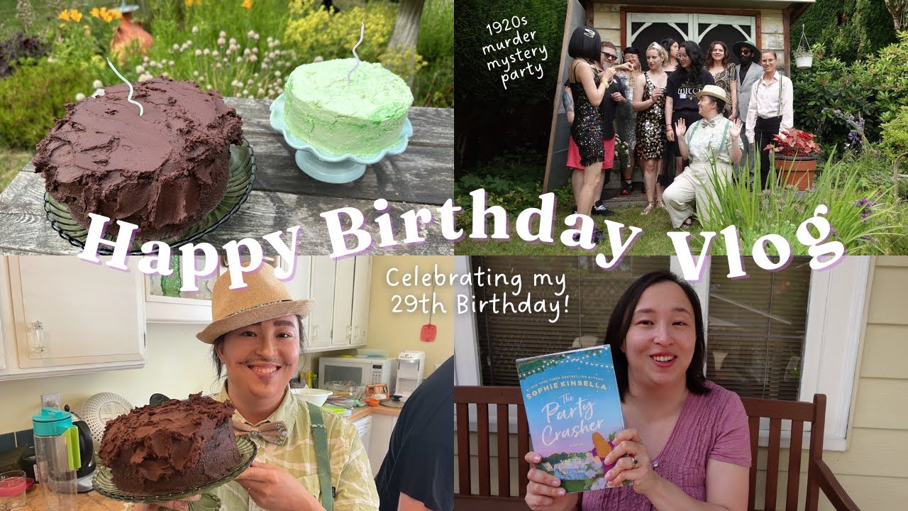 Celebrating my 29th birthday ✨ self care day, lots of baking, and a 1920s Murder Mystery Party 🔍🎂