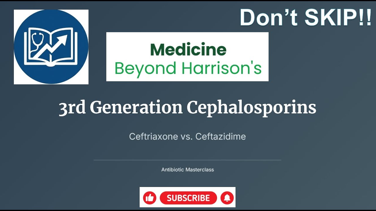 Cephalosporins - 3rd Generation - Ceftriaxone, Ceftazidime; Do not prescribe without knowing this!!