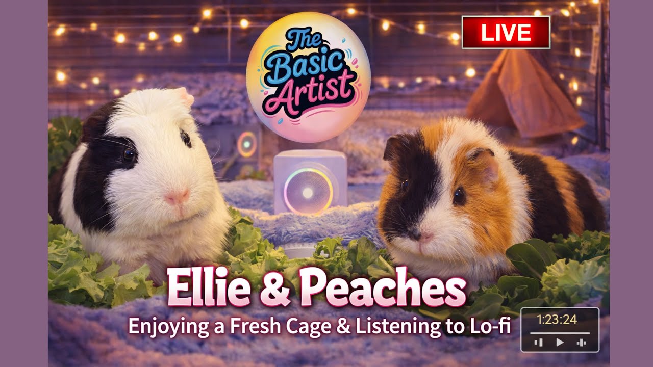 LIVE: Fresh Clean Cage for Peaches & Ellie | Lo-Fi Chill Time | The Basic Artist