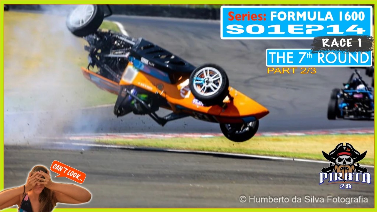 A FLIPPING CAR! - F1600 - S01EP14 ♦ THE 7TH ROUND OF 2023 PAULISTA MOTORSPORT CHAMPIONSHIP (P2/3)