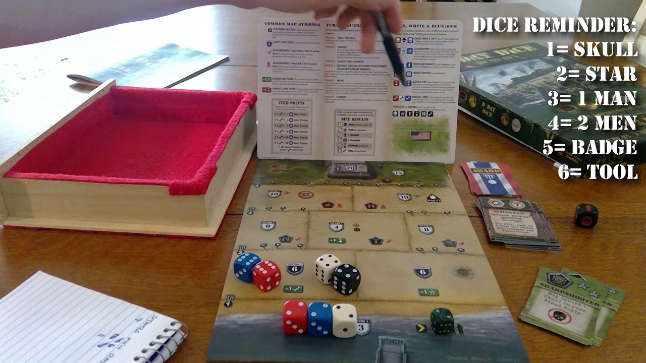 D-Day Dice 2nd Edition Playthrough Video by Boardgames & Bourbon