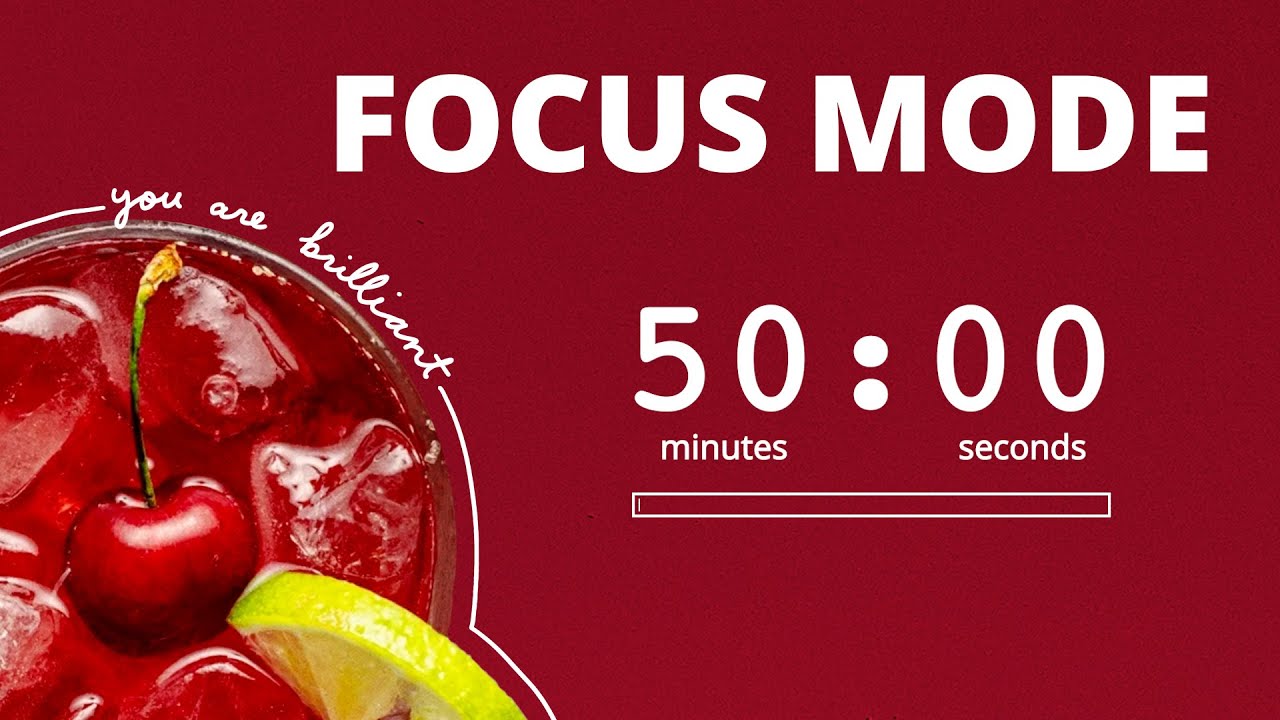 2-hour Aesthetic Pomodoro Timer - 50/10 with Soft Jazz Music