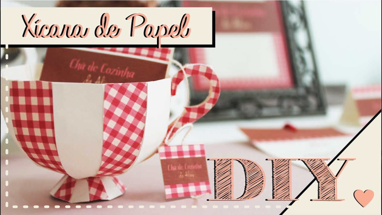 Como fazer Xícara de Papel? DIY | Faça você mesmo | Tutoriais [chás casamento]