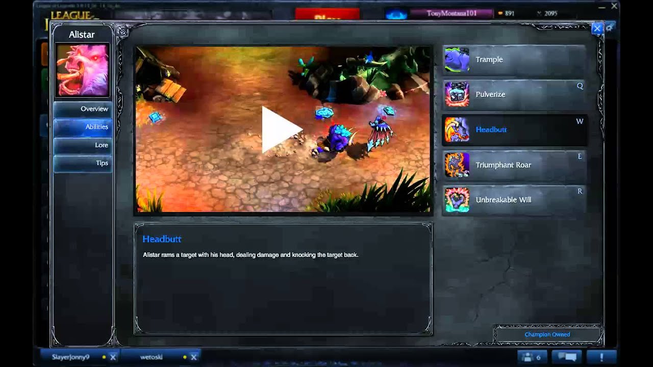 ALISTAR Abilities Commentary League of Legends
