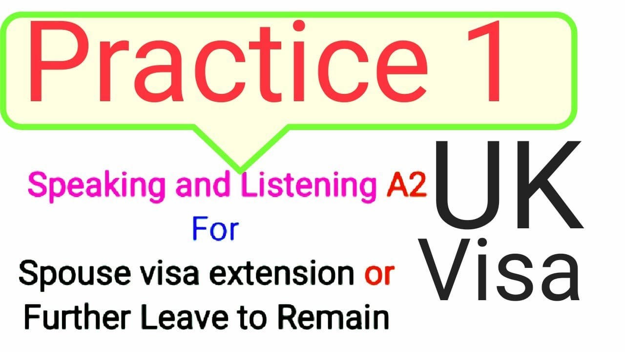 Speaking and Listening A2 || Trinity college London || English Practice 1 || uk Spouse visa 2019